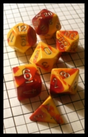 Dice : Dice - Dice Sets - Chessex Gemini Yellow Red Silver CHX26450 - Noble Knight Games Wisc. Sept 2011